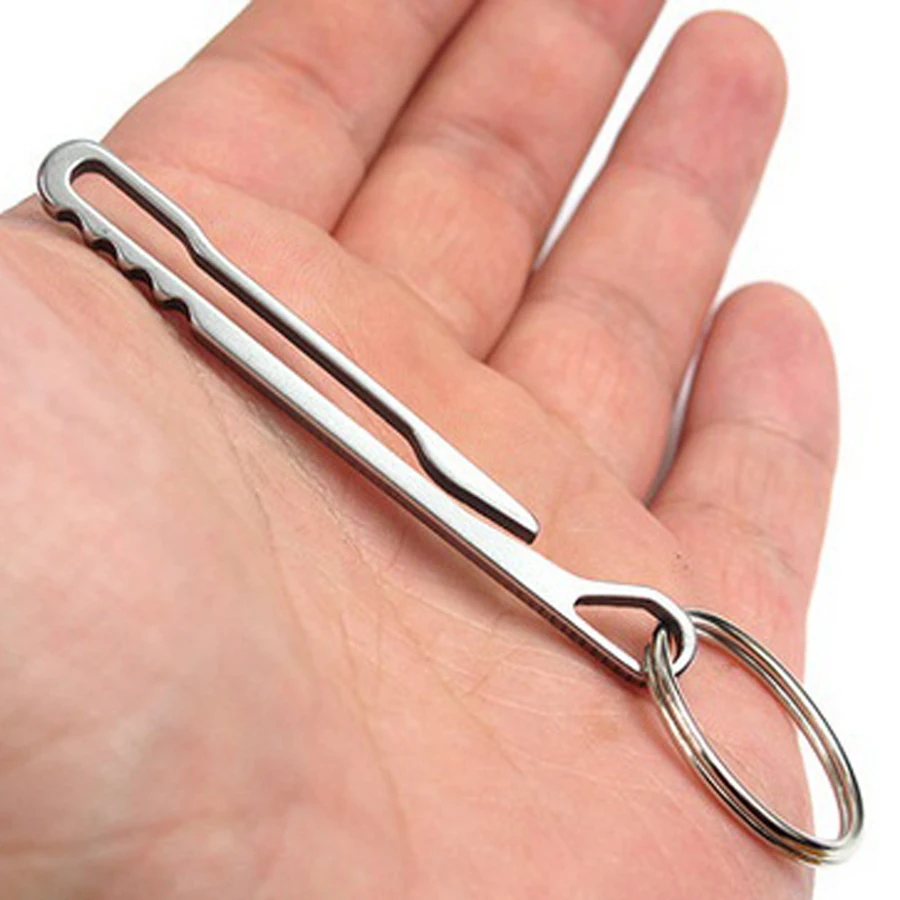 Outdoor Camping Equipment Stainless Steel Key Clip Money Backpack Buckle Charm Keychain Men Keyring Souvenir Gift J066 | Украшения и