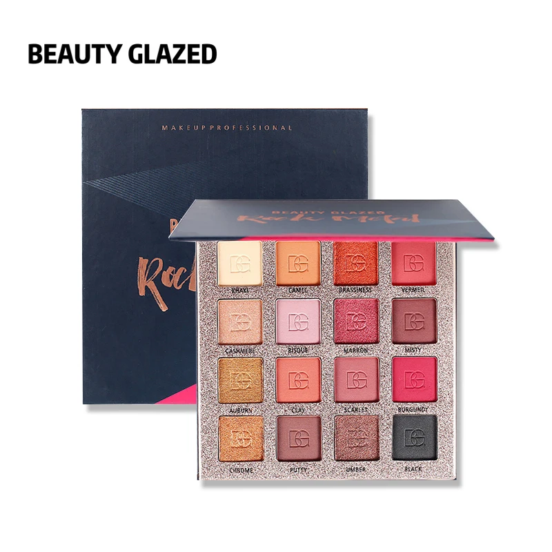 BEAUTY GLAZED 16 оттенков мерцающие блестящие матовые тени для век Палитра