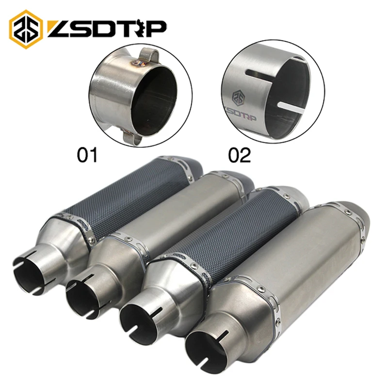 Выхлопной глушитель ZSDTRP для мотоцикла AK Suzuki gsr 600 msx125 crf 230 Honda cb650f CB400 Kawasaki