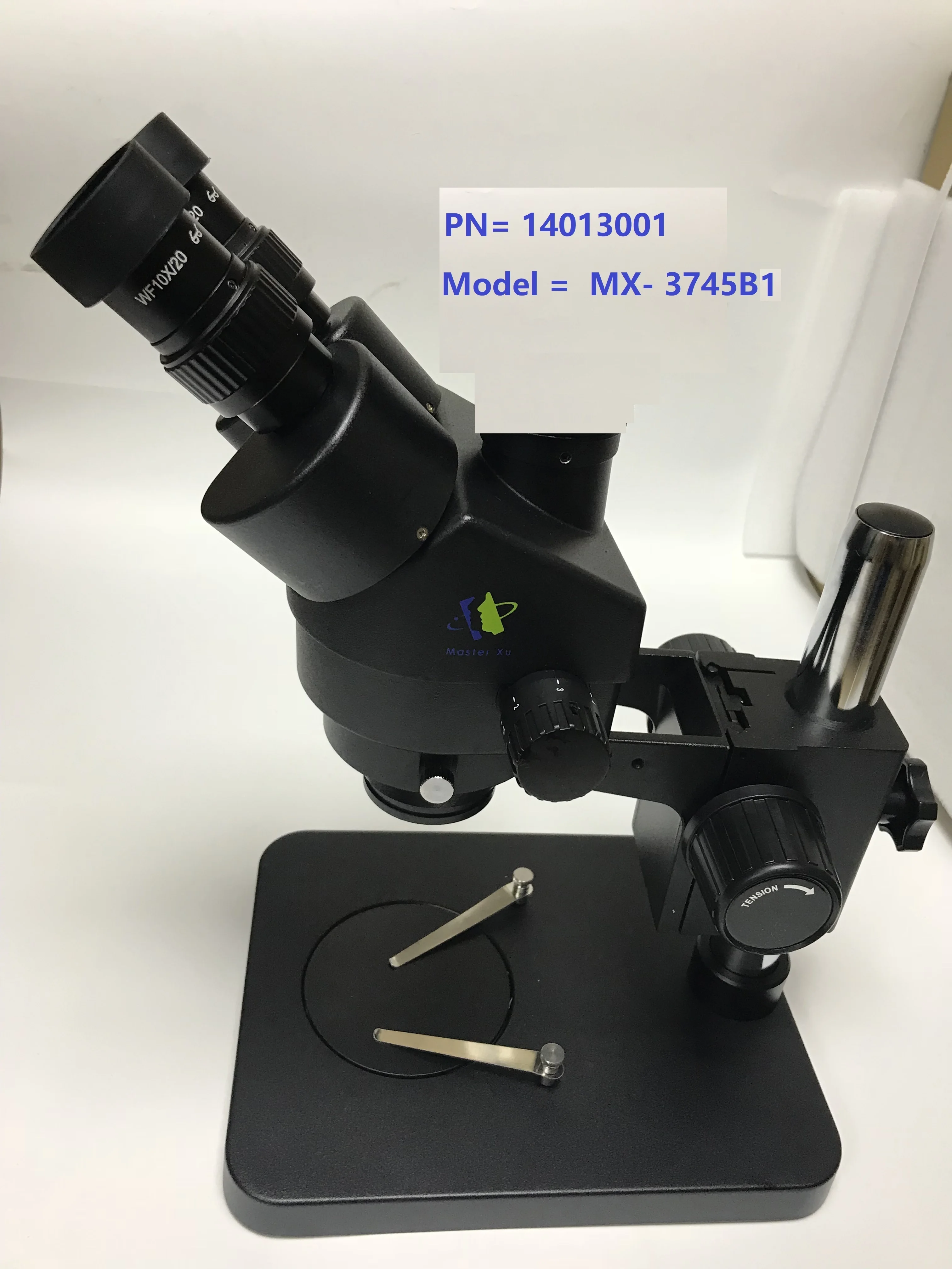 Черный Тринокулярный стереомикроскоп MX 3745B1 поддержка 3.5X 90X 0.5X/2X объектив Барлоу
