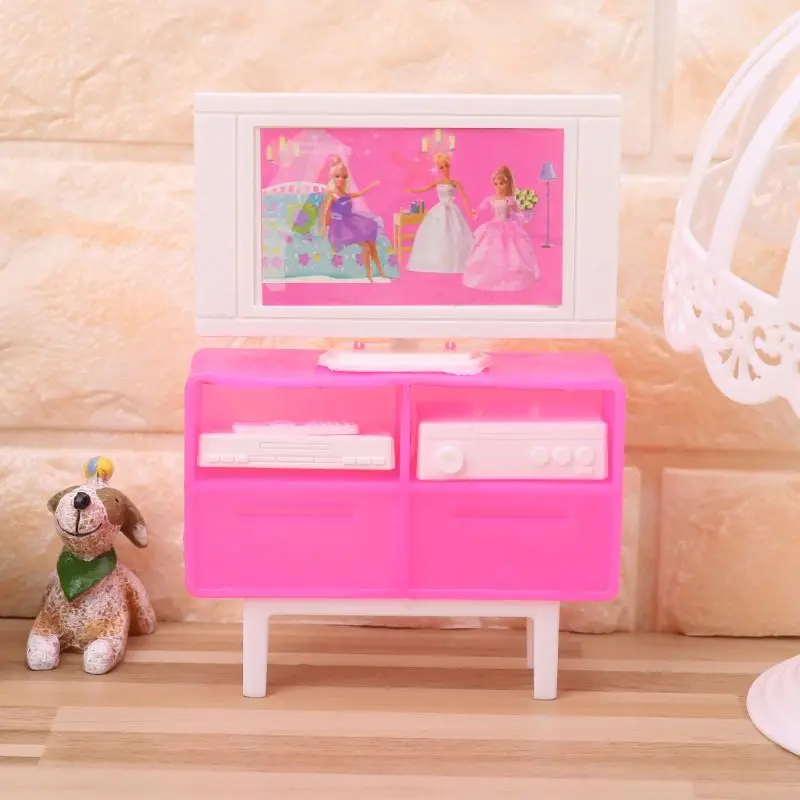 Подставка под телевизор для кукол имитация пластиковой мебели кукольного домика