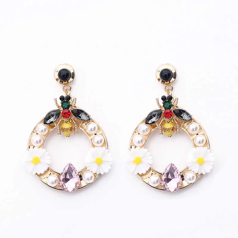 Crazy Feng большие массивные серьги, вечерние ювелирные изделия для женщин, Кристальные CZ Геометрические Квадратные Висячие серьги, Bijoux Femme Boho Jewelry - Окраска металла: 363
