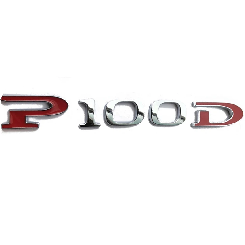 Эмблема слово P100D письмо логотип значок для Tesla модель S модель X P100D 90D 85D и т. Д