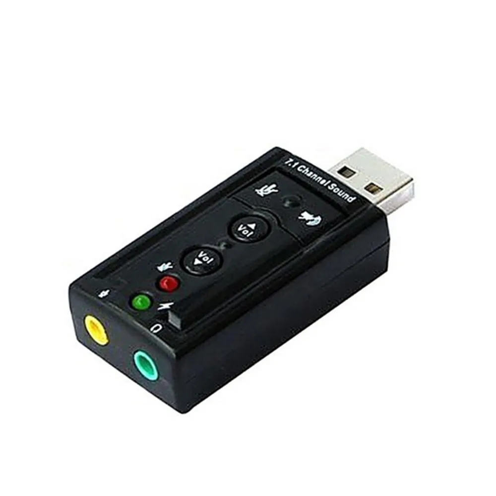 Внешний USB аудио адаптер звуковой карты Виртуальный 7 1 канал 2 0 Микрофон динамик