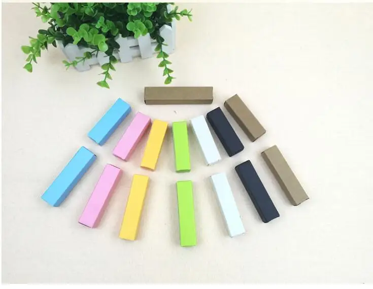 100 шт. маленькая цветная картонная коробка для эфирных масел бутылка бальзама губ