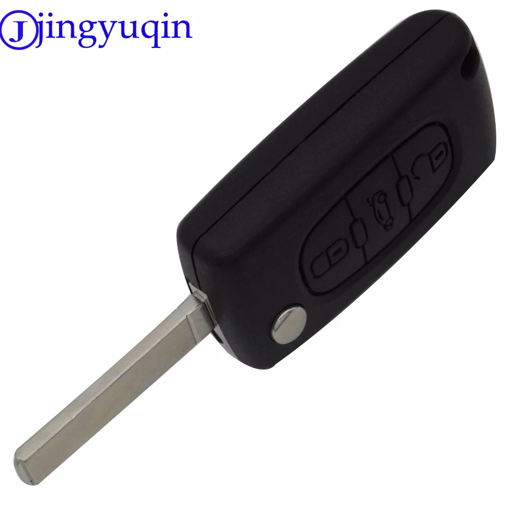 Jingyuqin 3 кнопочный Выкидной Автомобильный складной ключ для Peugeot 307 407 308 607 433 МГц