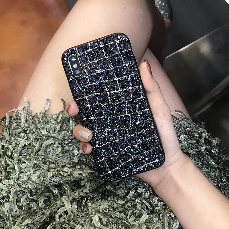 Жесткий шикарный роскошный брендовый чехол для iPhone X 10 6 6s 7 8 Plus тонкий сетчатый
