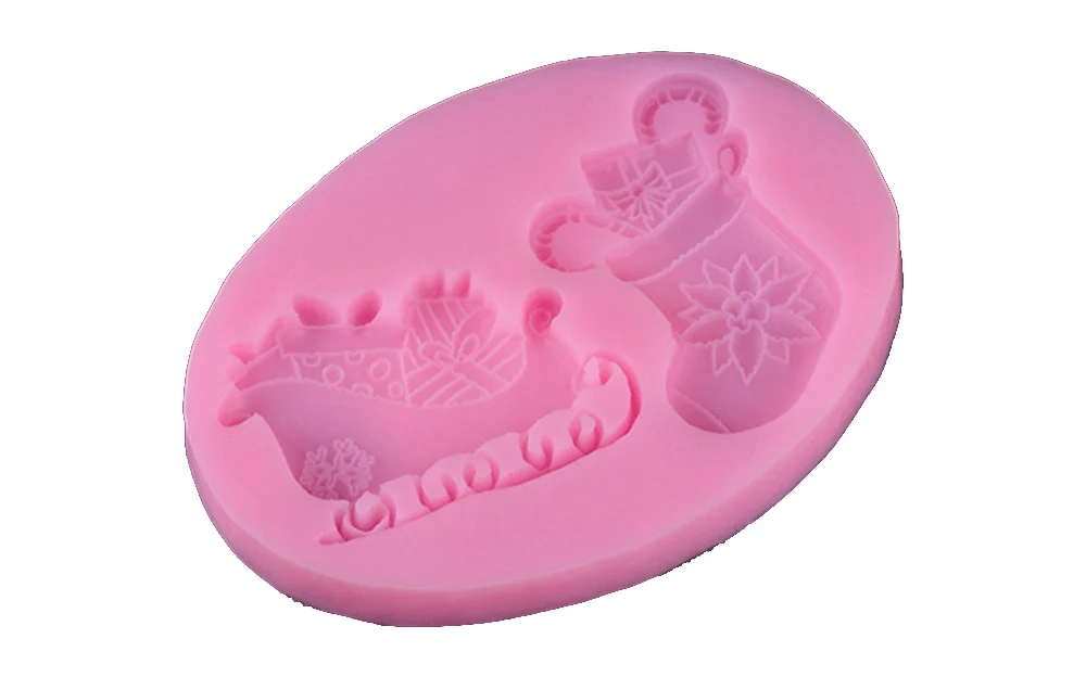 Рождественская форма носков сделай сам украшение для торта силиконовые формы