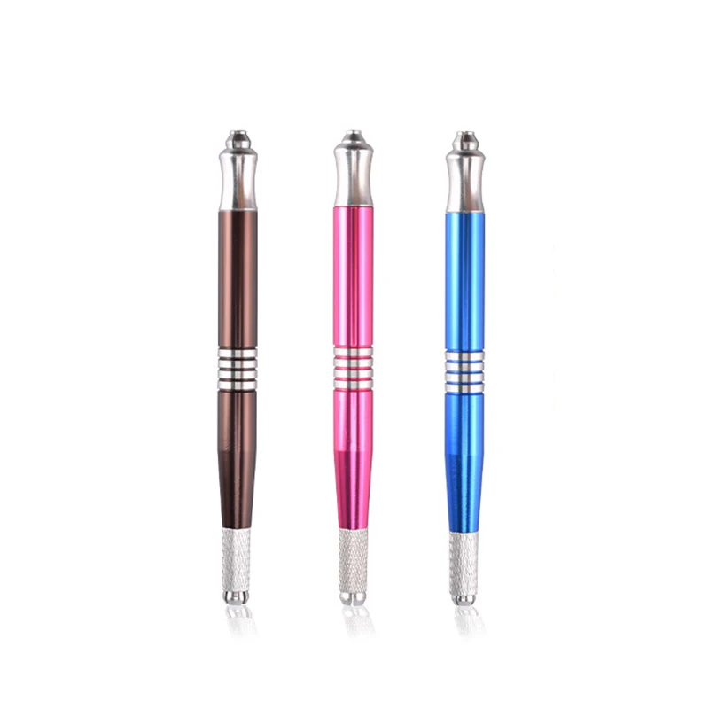 Набор Microblading двойная головка microblading ручка с лезвием наклонная 7 pin 12 булавки иглы