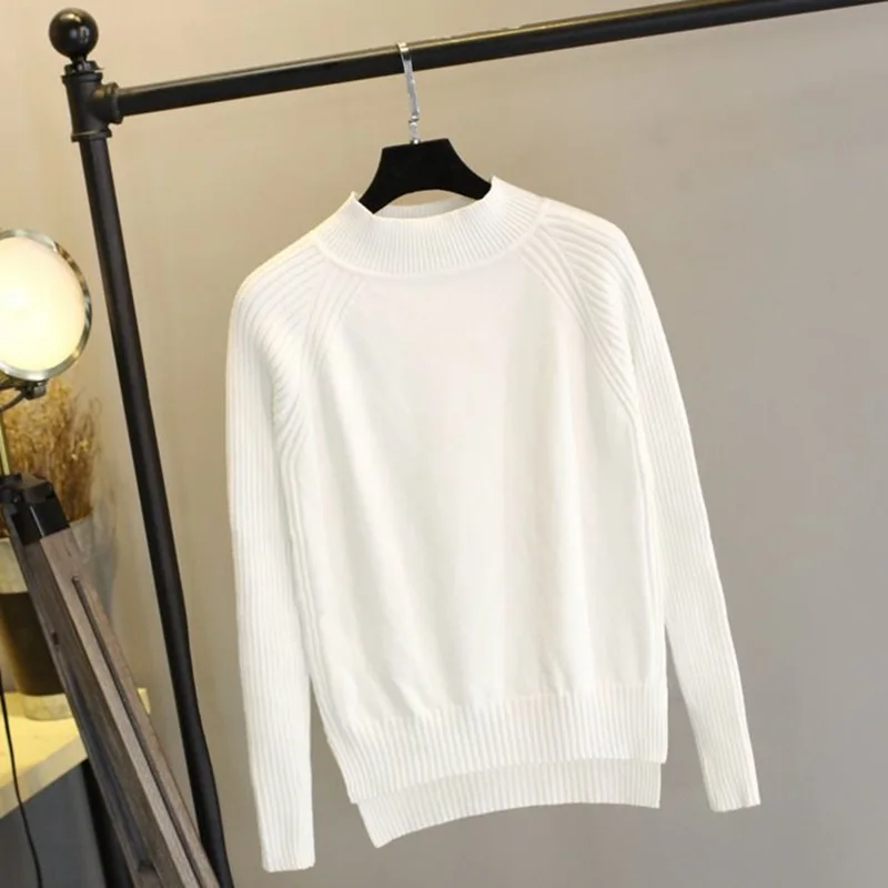 ONLYSVTER Thick Warm Women Sweater Autumn Winter Knitted Pullovers Turtleneck Female Jumper High Low Hem Ladies Sweaters Top | Женская