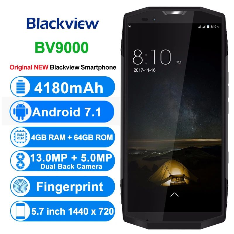 Оригинальный Blackview BV9000 4G мобильный телефон Android 7 1 4 Гб + 64 Octa Core IP68