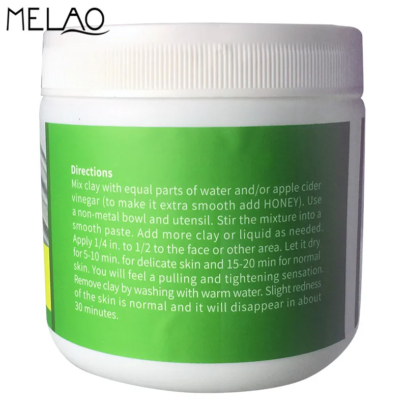 MELAO Bentonite 1 фунт индийская целебная глина маска для лица порошок натуральные