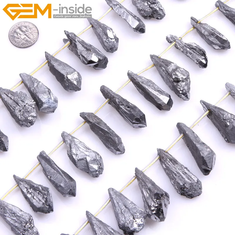 Raw Amethysts Stone Beads For Jewelry Making Dyed Color Loose 6X37mm-6X44mm 15 inch DIY Gem-inside | Украшения и аксессуары