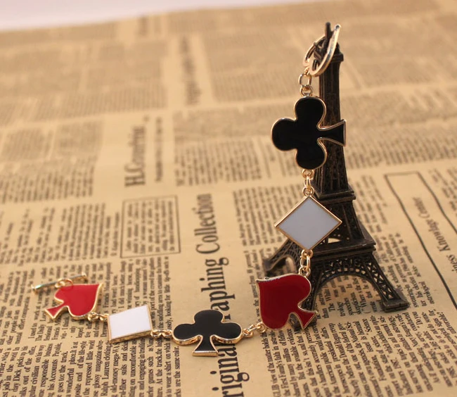 Мода Изысканный Глазури Современный Покер Карты Сердца Лопата Слива Площадь