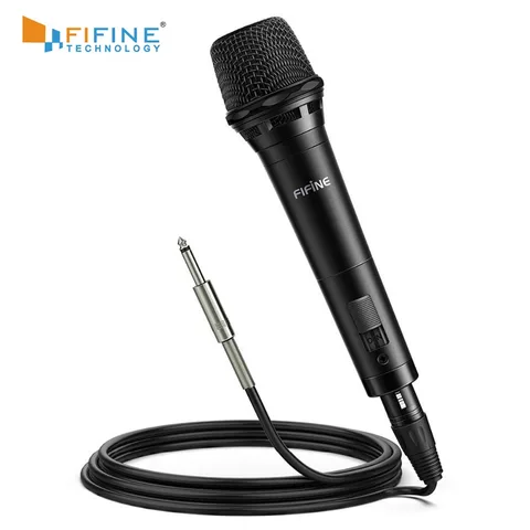 FIFINE динамический вокальный микрофон кардиоидный ручной микрофон с переключателем ВКЛ/ВЫКЛ для караоке, живого вокала, речи и т. Д. -K8