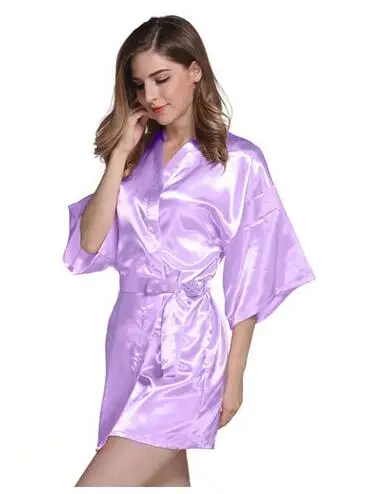 

Халат-кимоно Женский Шелковый атласный, модный пикантный банный халат, пикантный пеньюар, свадебная одежда для невесты и подружки невесты