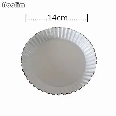 14cm White NOOLIM японский стиль с волнистым краем эмаль десертное блюдо круглая ложка для торта блюдо закуска десертная тарелка посуда кухонные продукты - Цвет: 14cm White