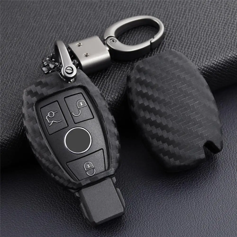 Мужская сумка для ключей из углеродного волокна чехол Mercedes Benz BGA AMG W203 W210 W211 W124 W202