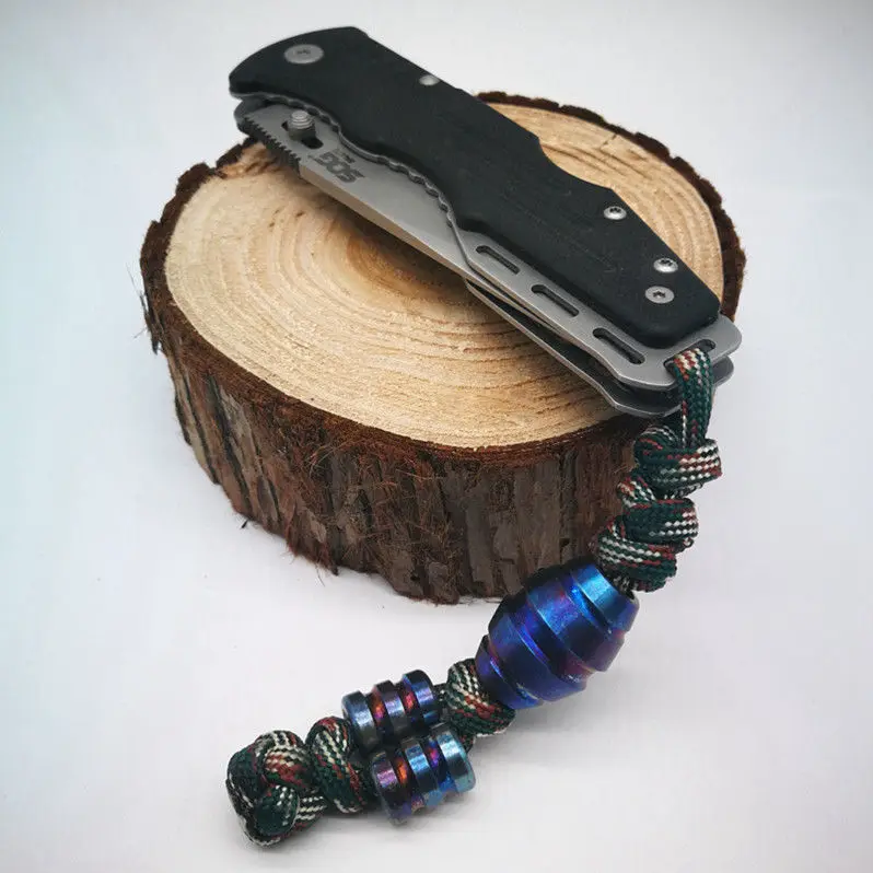 TC4 титановый огненный полированный Паракорд нож для шариков уличные инструменты