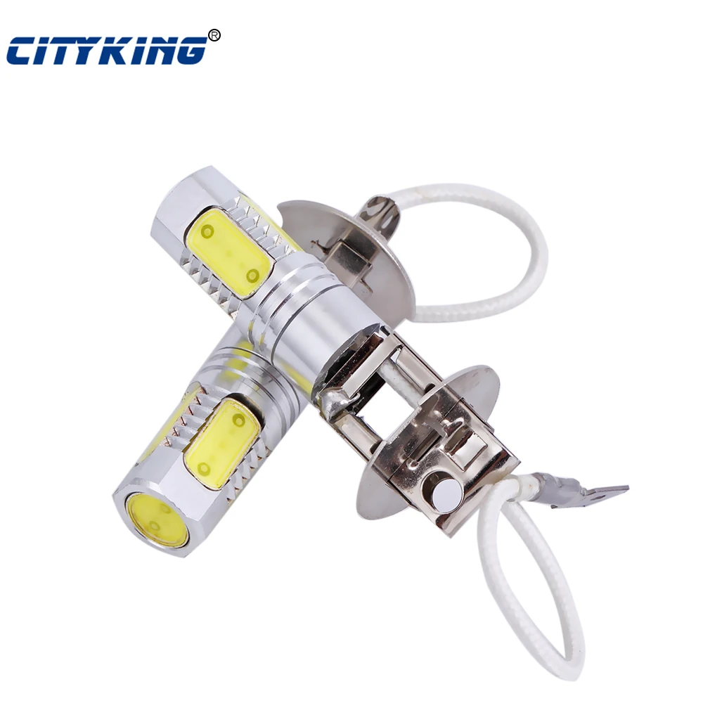 

10PCS High Power Constant Current LED COB H3 7.5w Car LED Light Fog Lamp h1 h3 881 880 Bulb Headlight 12V white 6000k