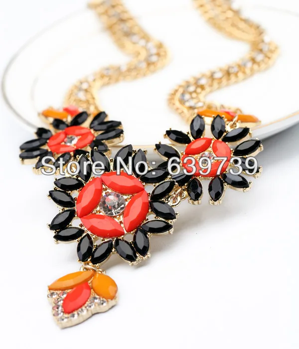 Оптовая цена небеса мечты Прекрасный черный заявление ожерелье|Цепочки| |