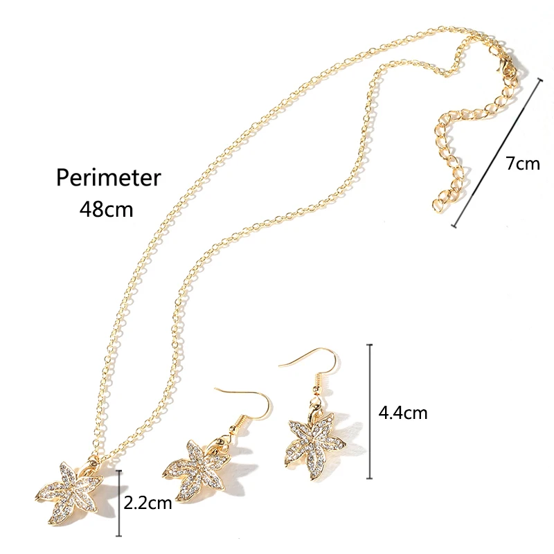 Модные комплекты ювелирных изделий в форме канадского кленового листа женский