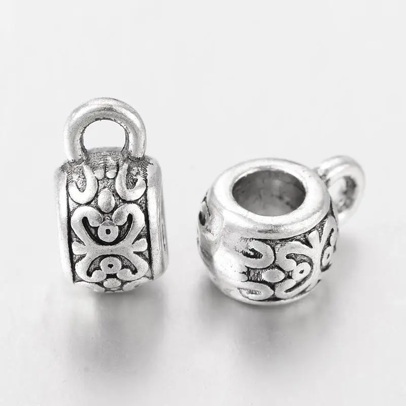 20 шт. серебряные подвески для украшений 8 Х5 5 мм|bail beads|antique silversilver link |