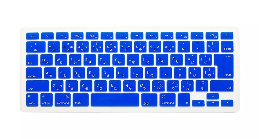Blue Для Mac Book клавиатура для Macbook Air Pro retina 13 15 17 протектор японский английский японский Японская Клавиатура крышка - Цвет: Blue