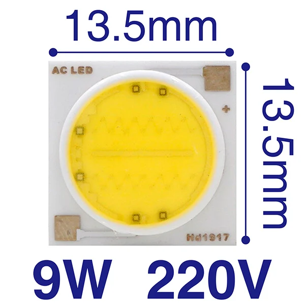 COB-9W-220V Светодиодный чип COB 3 Вт, 5 Вт, 7 Вт, 9 Вт, 12 Вт, 15 Вт, 18 Вт, 20 Вт, 30 Вт, 50 Вт, 220V 110V умная ИС(интеграционная схема) Высокий люмен светодиодный чип лампы для DIY светодиодный прожектор светильник лампочка шарик - Испускаемый цвет: COB-9W-220V