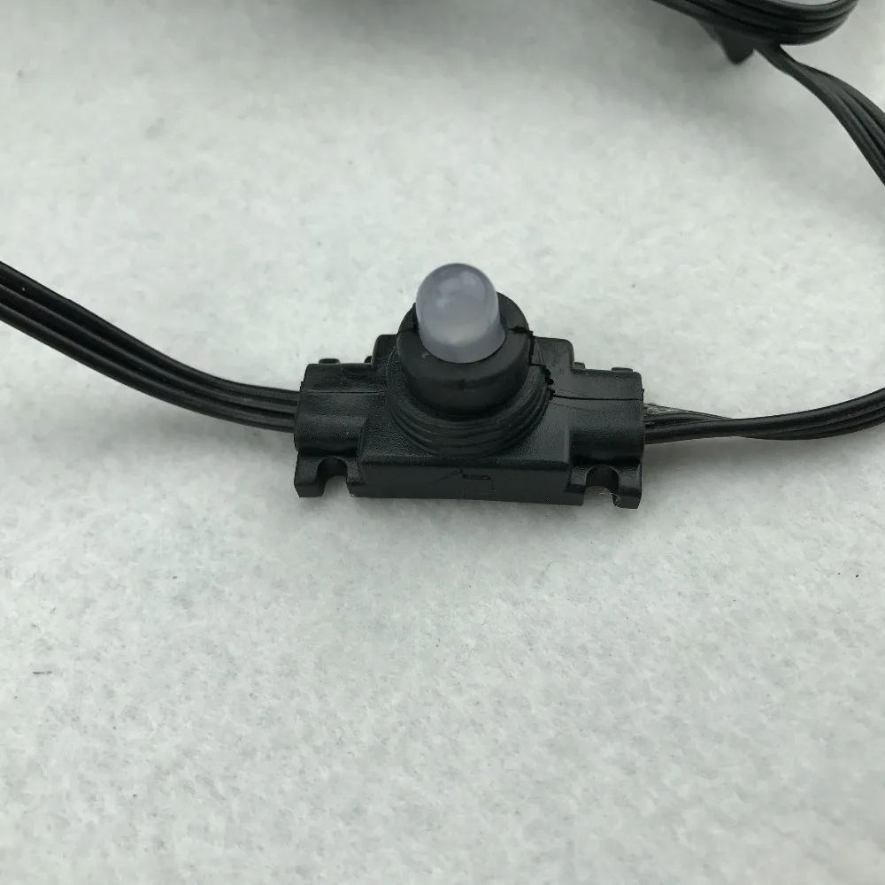 100 узлов DC12V WS2811 Светодиодный пиксельный модуль Весь черный провод Номинал IP66 шт.