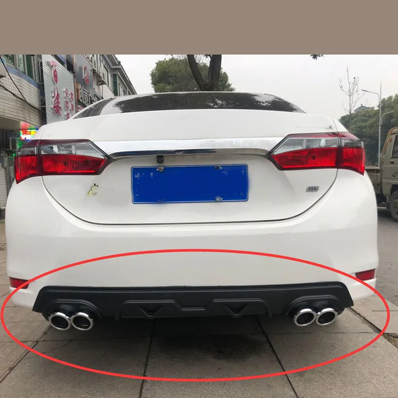 ABS пластиковый задний бампер диффузор для губ для Toyota Corolla E170- задний бампер диффузор защитные бамперы Комплект кузова