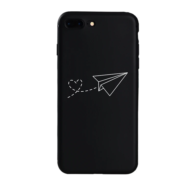 B Soft Heart planes Искусство пижама в виде животных единорог с оленем для девочек груди мягкий чехол для iphone 11 Pro Max 7 8 плюс 6 6s X XS чехол для Max XR - Цвет: B Soft Heart planes