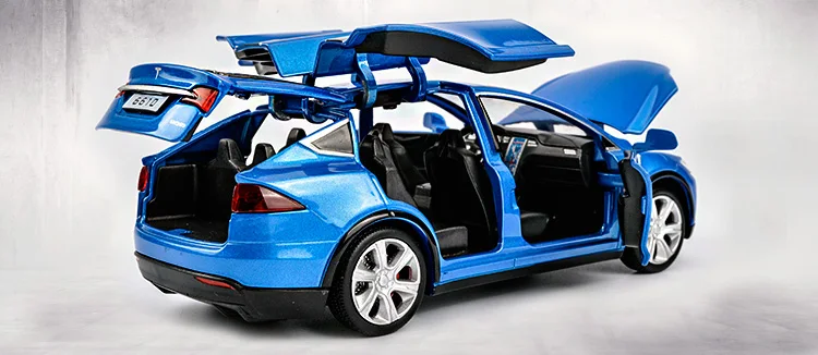Tesla модель X S металлический литой автомобиль литой под давлением игрушечный автомобиль с откидной спинкой мигающий музыкальный подарок 1:32 игрушечный автомобиль для детей Подарки