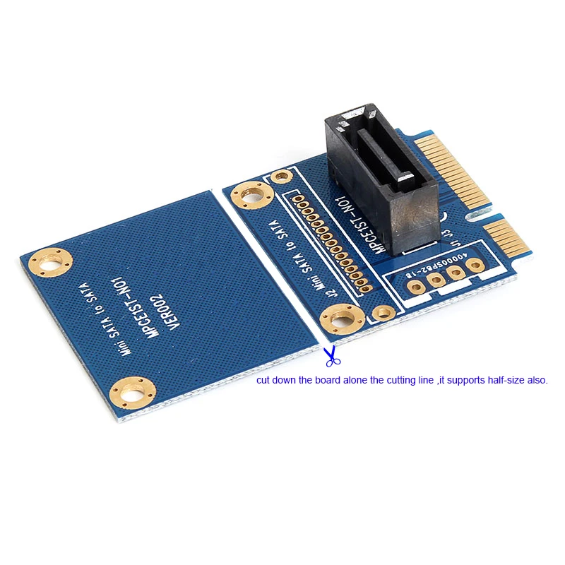 Бесплатная доставка переходник MSATA к 7 контактам SATA SSD Мини sata ssd карта +