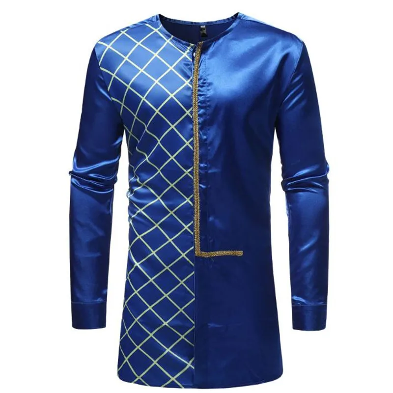 

2021 Dashiki Men African Clothing Mens African Shirts Dashiki Bazin Clothes Riche Embroidery Africa Male Printed Designs Tops