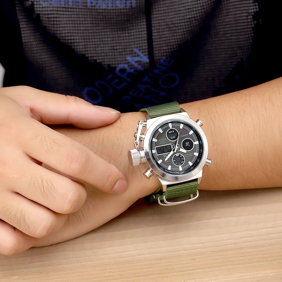 Спортивные автоматические мужские часы Reloj Hombre GOLDENHOUR Young Модные Военные