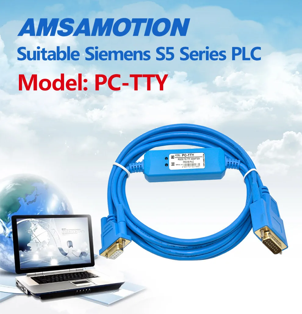 Amsamotion 6ES5 734-1BD20 кабель для Siemens S5 серии PLC Кабель для программирования PC-TTY кабель связи PC TTY RS232 для S5