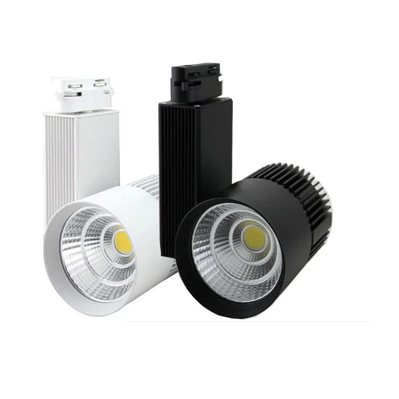 

Free Shipping LED Track Lighting 20W COB LED Track Spotlight Dimmable AC110V-220V LED Rail Lamps For Shop Stores Rooms 6pcs