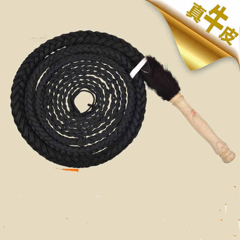 

Bull Whip Real Leather black and white Bull whip Plait Bull Whip 1.5 2 3 4 5 m