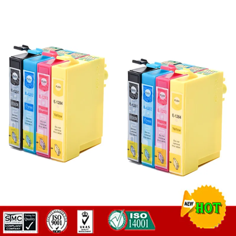 Совместимые чернильные картриджи для T1281 T1282 T1283 T1284 подходят Epson S22 SX125 SX130 SX230 SX235W