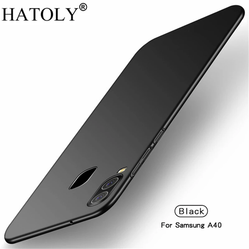 Гладкий Чехол для samsung Galaxy A40 ультратонкий жесткий защитный чехол из ПК A405F