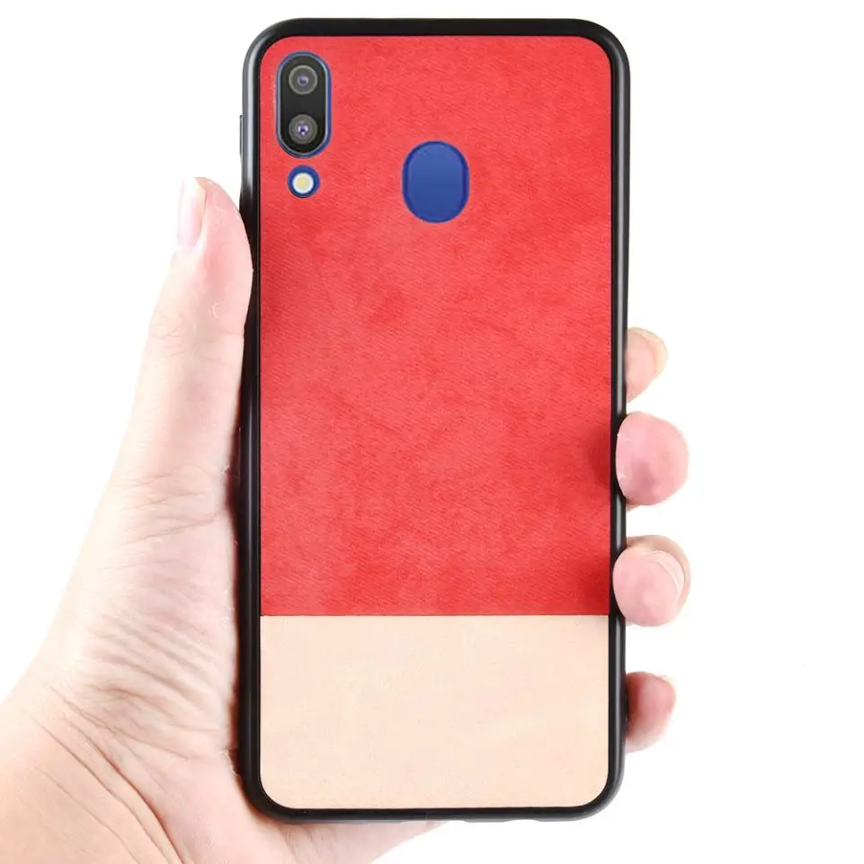 For Samsung Galaxy A50 M10 M20 Case Fashion Splice Double Color Shockproof Hybrid PC TPU PU Leather Phone Slim Back Cover |
