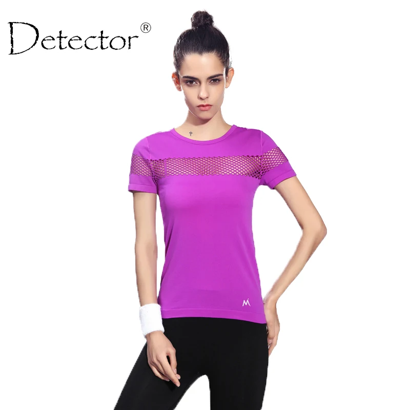 Женская быстросохнущая футболка Detector с коротким рукавом для бега фитнеса