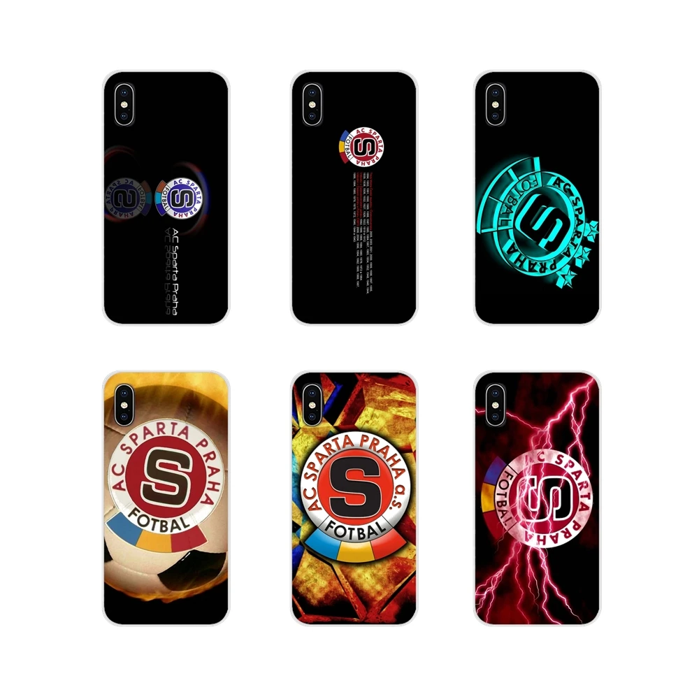 Мягкий прозрачный чехол с изображением футбольного логотипа Спарты Праги для