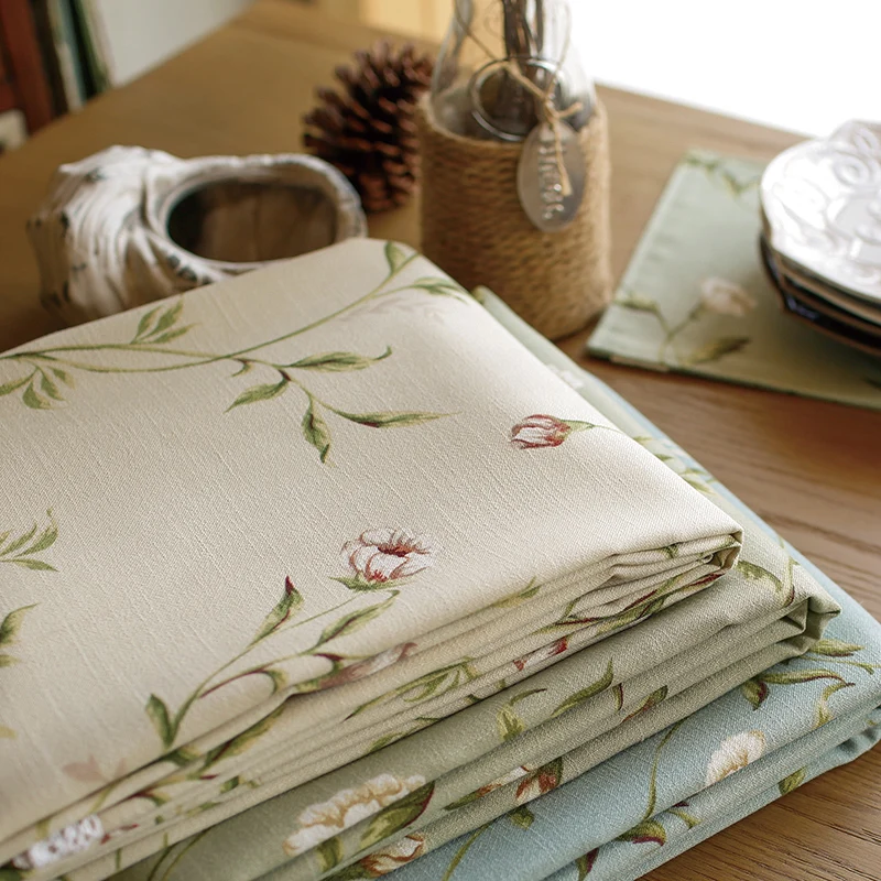 

American rural pastoral Little Floral streak covered tea cloth customized tablecloths with lace flower Pastoral style tablecloth