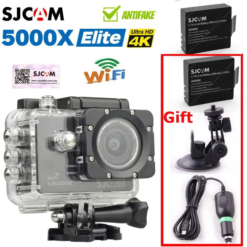 SJCAM SJ5000X Elite 4 К 24 imx078 2.0 &quotЖК дисплей Экран Wi Fi Запись Видео действие Камера +