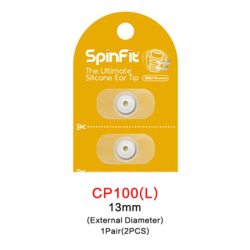 Оригинальные наушники DUNU SpinFit CP100 CP800 в уши, патентованный силиконовый наушник, инновационная технология, 1 пара(2 шт - Цвет: CP100-L(13mm)