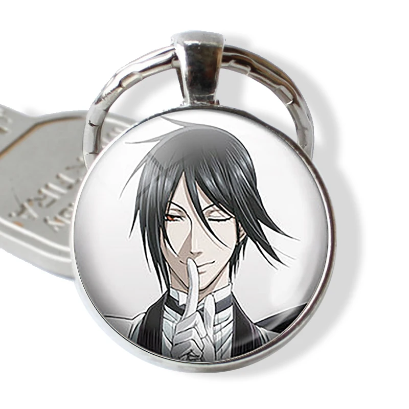 Черный Батлер металлический брелок Kuroshitsuji Ciel Phantomhive Sebastian Grell Madame Red Emblem Аниме Манга брелок для ключей
