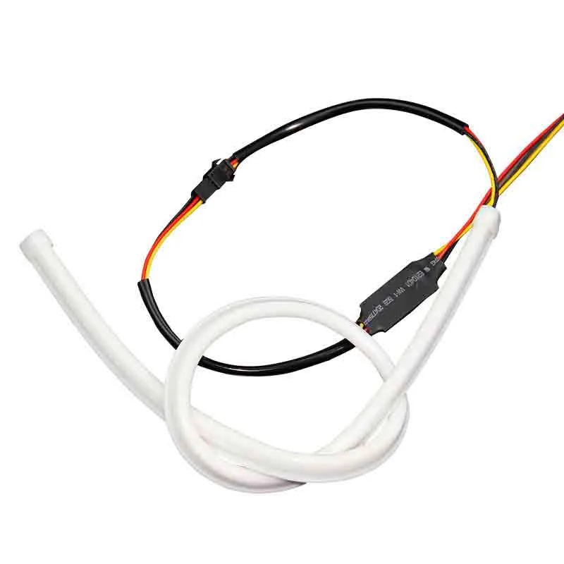 2x60 см светодиодный фонарь для автомобиля 12 В DRL гибкий мягкий трубчатый дневные