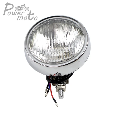 Polish Clear Lens 4," ретро мотоцикл Bates фара 12 В PAR36 герметичная головка луча огни для Harley Kawasaki Yamaha пользовательские кафе гонщик - Color: Polish Clear Lens